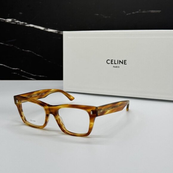 NEW CL50011I 056 CELINE EYEGLASSES HAVANA UNISEX EYEWEAR CELINE  CL 50011I - Picture 2 of 11